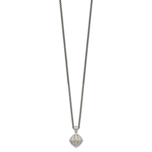 Shey Couture Sterling Silver with 14K Accent 18 Inch Diamond Necklace