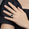 Shey Couture Sterling Silver with 14K Accent Antiqued Checkerboard-cut Black Onyx Ring