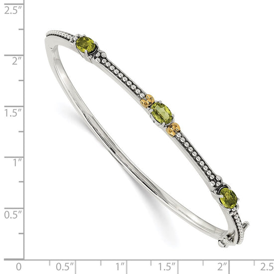 Gold Gemstone Hinged Bangles