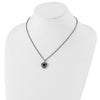 Shey Couture Sterling Silver with 14K Accent 18 inch Antiqued Amethyst Heart Necklace