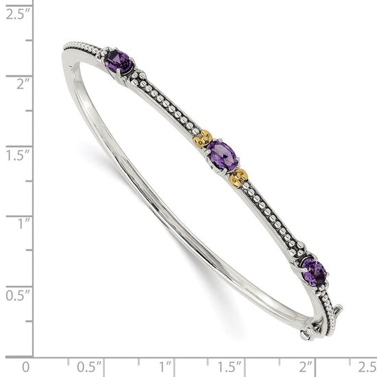 Gold Gemstone Hinged Bangles