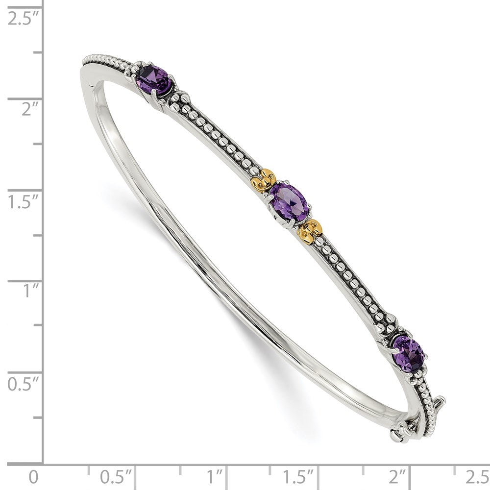 Gold Gemstone Hinged Bangles