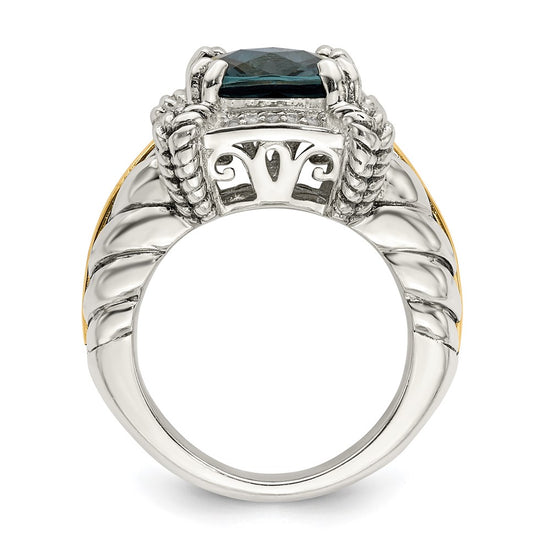 Cushion Gemstone & Diamond Rings