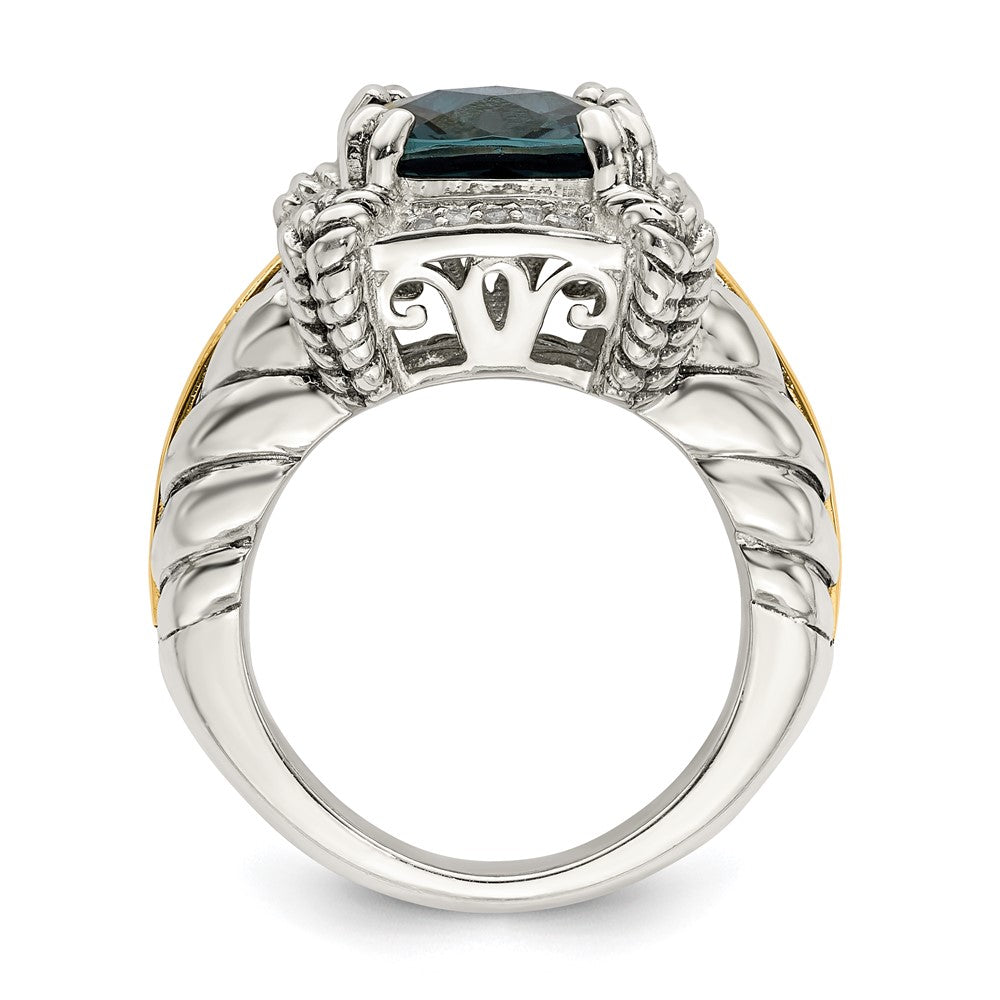 Cushion Gemstone & Diamond Rings