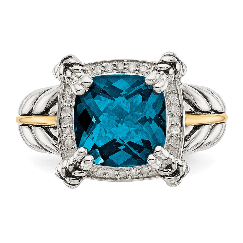 Cushion Gemstone & Diamond Rings