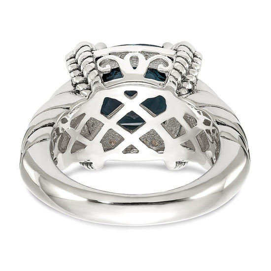 Cushion Gemstone & Diamond Rings