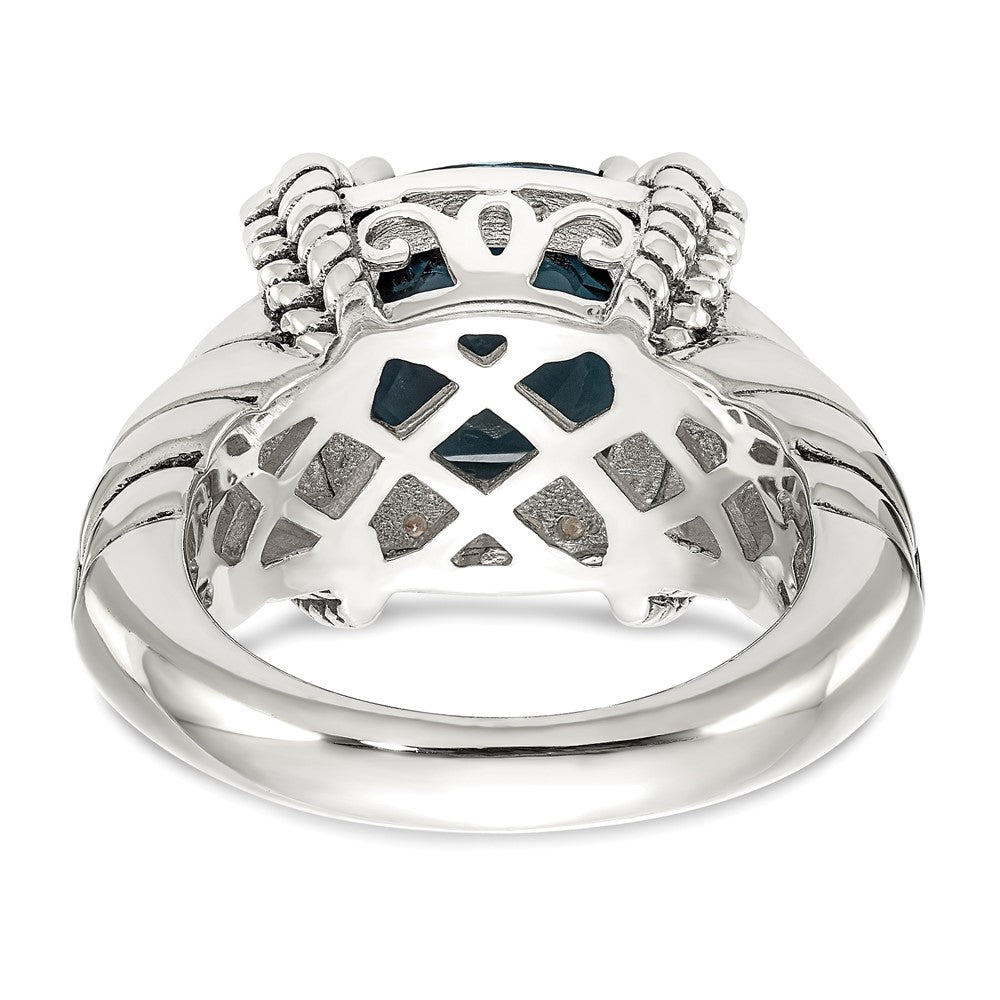 Cushion Gemstone & Diamond Rings