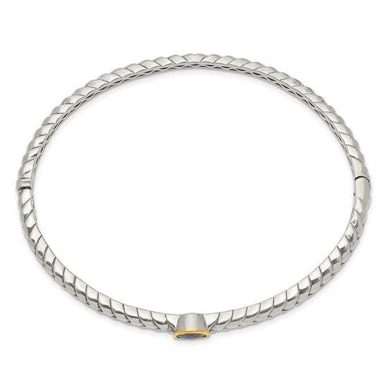 Gold Gemstone Hinged Bangles