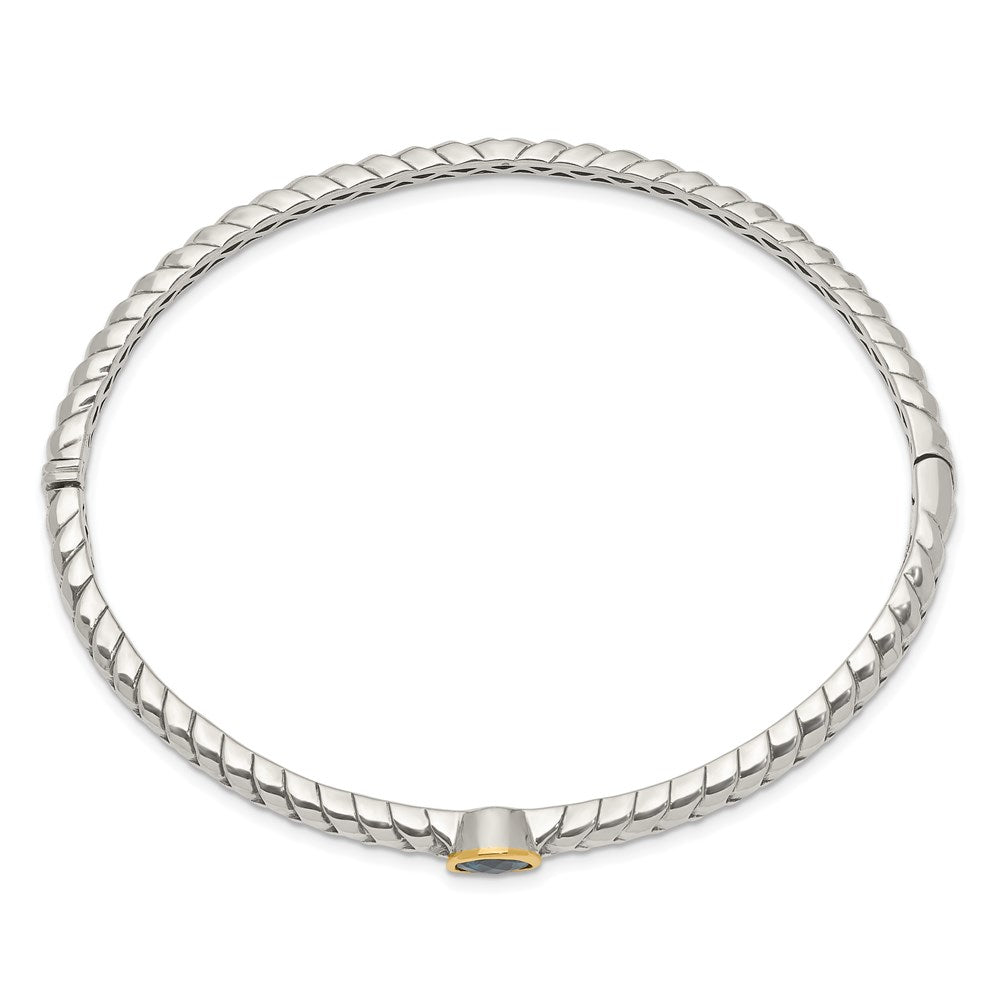 Gold Gemstone Hinged Bangles