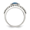 Sterling Silver w/14k Accent Antiqued Cushion Gemstone Rings