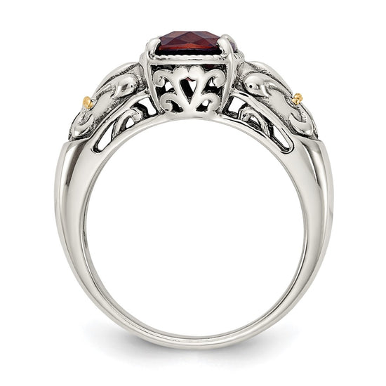 Sterling Silver with 14K Accent Gemstone Rings