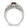 Sterling Silver with 14K Accent Gemstone Rings