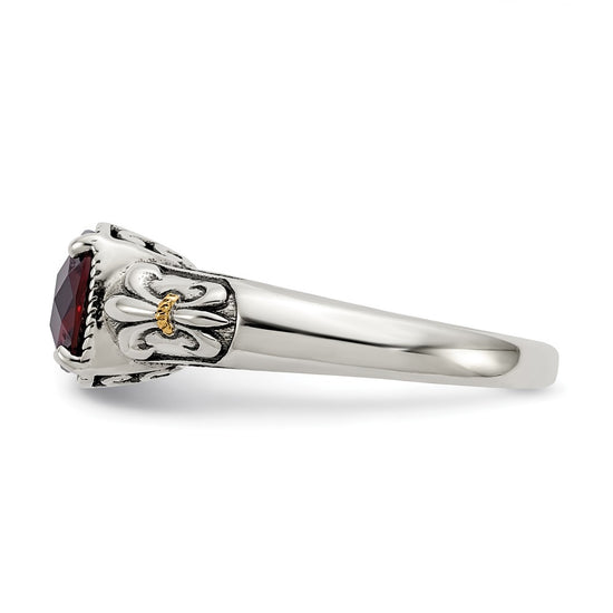 Sterling Silver with 14K Accent Gemstone Rings