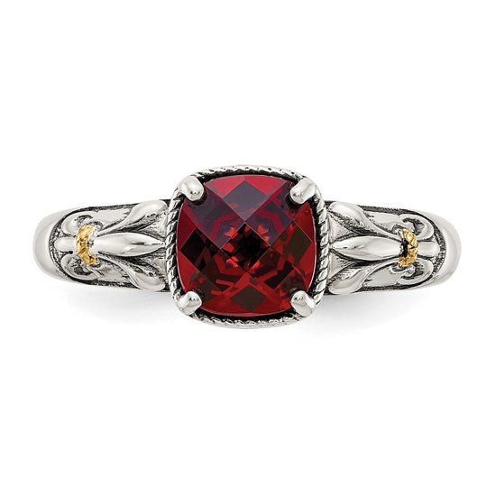 Sterling Silver with 14K Accent Gemstone Rings