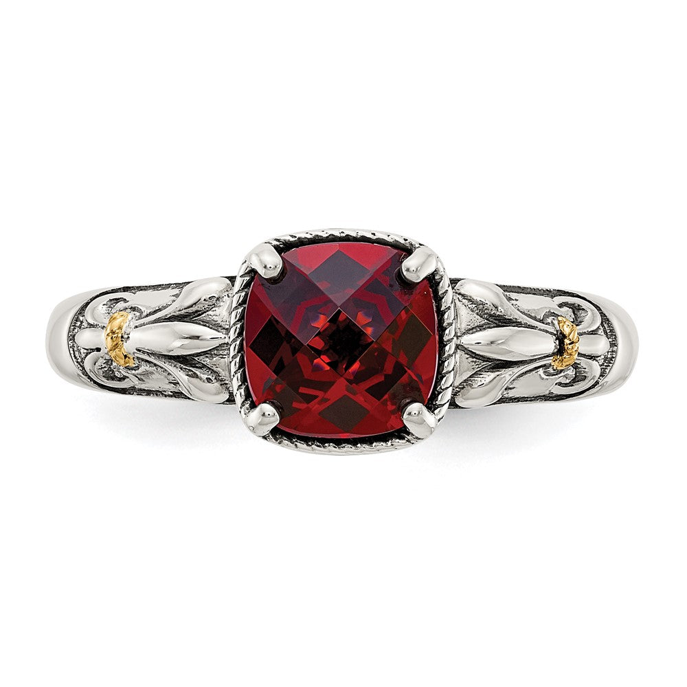Sterling Silver with 14K Accent Gemstone Rings