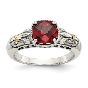 Sterling Silver with 14K Accent Gemstone Rings