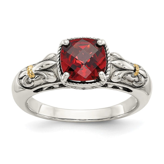 Sterling Silver with 14K Accent Gemstone Rings