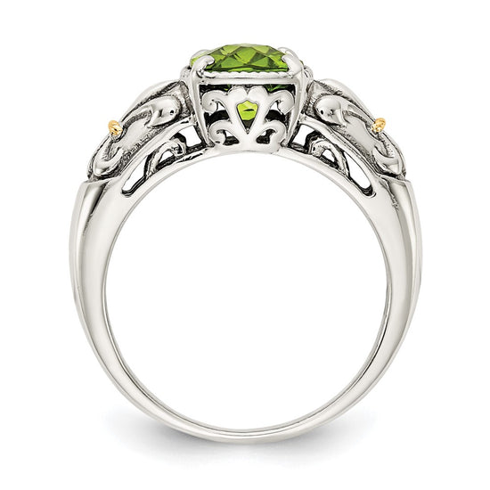 Sterling Silver with 14K Accent Gemstone Rings