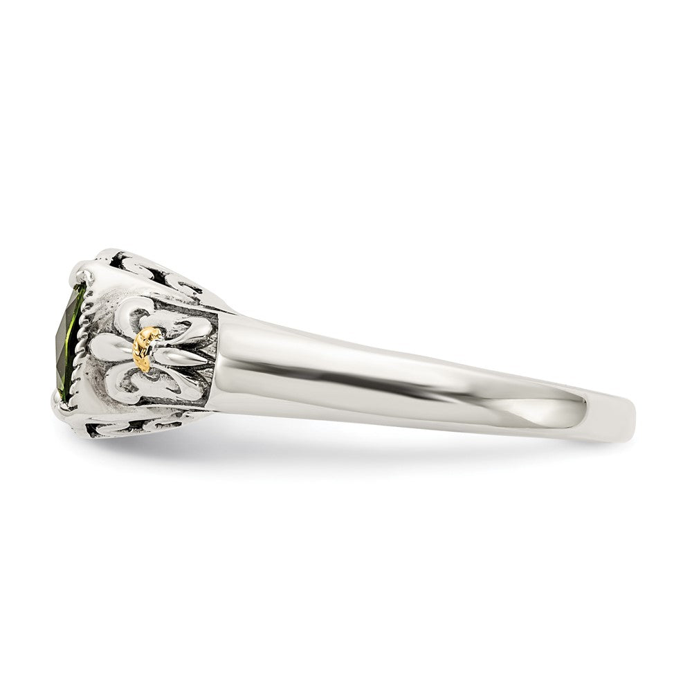 Sterling Silver with 14K Accent Gemstone Rings