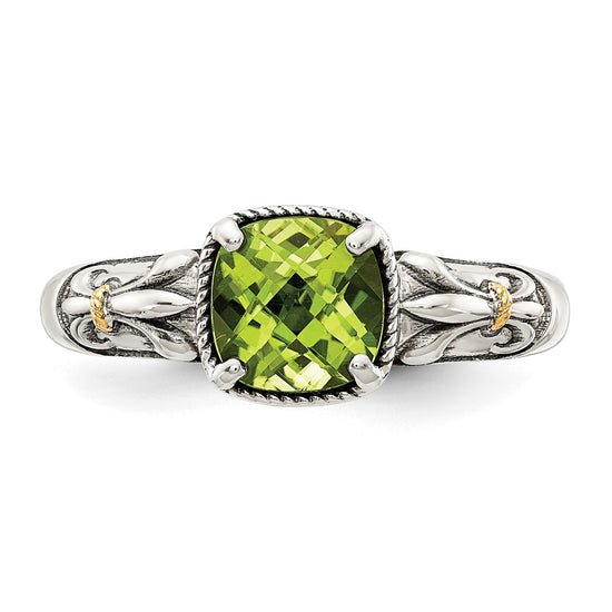 Sterling Silver with 14K Accent Gemstone Rings
