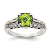 Sterling Silver with 14K Accent Gemstone Rings