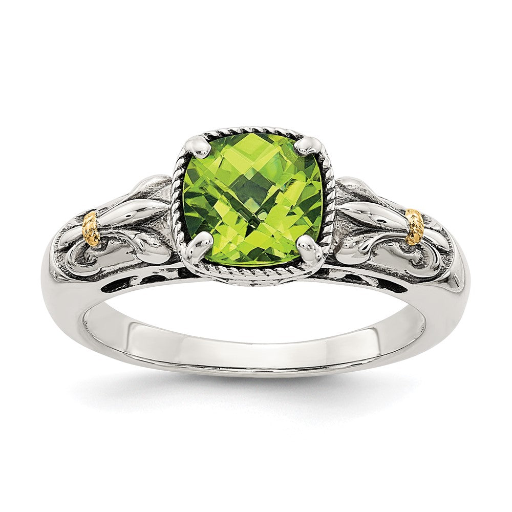 Sterling Silver with 14K Accent Gemstone Rings