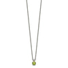 Shey Couture Sterling Silver with 14K Accent 18 Inch Antiqued Cushion Peridot Necklace