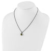 Shey Couture Sterling Silver with 14K Accent 18 Inch Antiqued Oval Peridot and Diamond Necklace