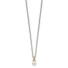 Shey Couture Sterling Silver Rhodium-plated with 14K Accent 18 Inch 8-9mm Freshwater Cultured Pearl Necklace