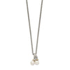 Shey Couture Sterling Silver Rhodium-plated with 14K Accent 18 Inch 6-7mm Freshwater Cultured Pearl Necklace