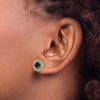 Sterling Silver w/ 14k Polished Gemstone Earrings
