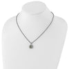 Shey Couture Sterling Silver with 14K Accent 18 Inch Antiqued Cushion Green Quartz Necklace