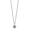Shey Couture Sterling Silver Rhodium-plated with 14k Accent 1.36 Swiss Blue Topaz/1.05 London Blue Topaz/.09 White Topaz 18 inch Necklace