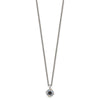 Shey Couture Sterling Silver Rhodium-plated with 14k Accent .49 Onyx and .16 Swiss Blue Topaz 18 inch Necklace