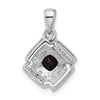 Shey Couture Sterling Silver Rhodium-plated with 14k Accent .49 Onyx and .16 Swiss Blue Topaz 18 inch Necklace