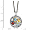 Shey Couture Sterling Silver Rhodium-plated with 14k Accent .43 Citrine/.93 Swiss Blue Topaz/.14 Light Blue Topaz/.13 Peridot 18 inch Necklace