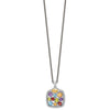 Shey Couture Sterling Silver Rhodium-plated with 14k Accent .9 Citrine/.77 Amethyst/.84 Swiss Blue Topaz/.83 Peridot 18 inch Necklace
