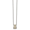 Shey Couture Sterling Silver Antiqued with 14K Accent Diamond 18 Inch Necklace