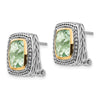 Sterling Silver with 14K Accent Gemstone Earrings