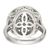 Shey Couture Sterling Silver Rhodium-plated with 14K Accent Diamond Vintage Ring