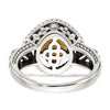 Shey Couture Sterling Silver with 14K Accent Antiqued Cushion Citrine Ring
