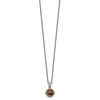 Shey Couture Sterling Silver with 14K Accent 18 Inch Antiqued Checkerboard Cushion Garnet Necklace