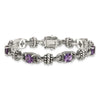 Sterling Silver w/14k Accent Antiqued Gemstone Bracelets