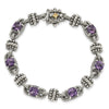 Sterling Silver w/14k Accent Antiqued Gemstone Bracelets