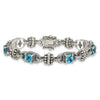 Sterling Silver w/14k Accent Antiqued Gemstone Bracelets