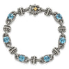 Sterling Silver w/14k Accent Antiqued Gemstone Bracelets