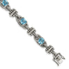 Sterling Silver w/14k Accent Antiqued Gemstone Bracelets