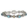 Sterling Silver w/14k Accent Antiqued Gemstone Bracelets