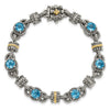Sterling Silver w/14k Accent Antiqued Gemstone Bracelets