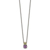 Shey Couture Sterling Silver with 14K Accent 18 Inch Antiqued Cushion 1.85 Amethyst and .21 Peridot Necklace